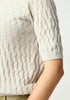 Womens Belle Knit Tee Oat Milk 100356