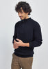 Mens Finn Merino Zip Sweater Deep Blue 100083