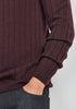 Mens Finn Merino Zip Sweater Noirberry 100083