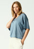 Womens Camille V Tee Moonstone 100110VN