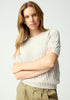 Womens Belle Knit Tee Oat Milk 100356