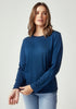 Womens Essential Crew Deep Lake 6874