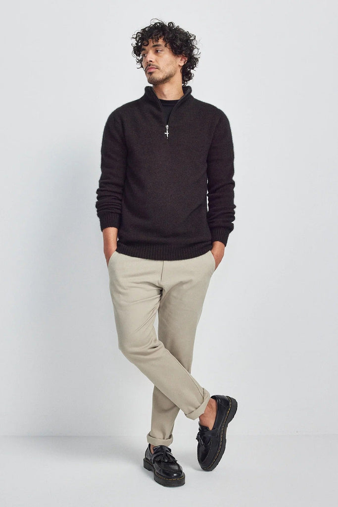 Mens Estuary Half Zip Chocolate/Slate 1500