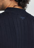 Mens Finn Merino Zip Sweater Deep Blue 100083