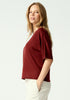 Womens Camille V Tee Scarlet Rust 100110VN