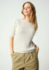 Womens Belle Knit Tee Oat Milk 100356