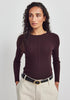 Womens Ella Rib Top Noirberry 100410