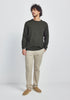 Mens Miles Crew Sweater Deep Forest/Ecru 100184