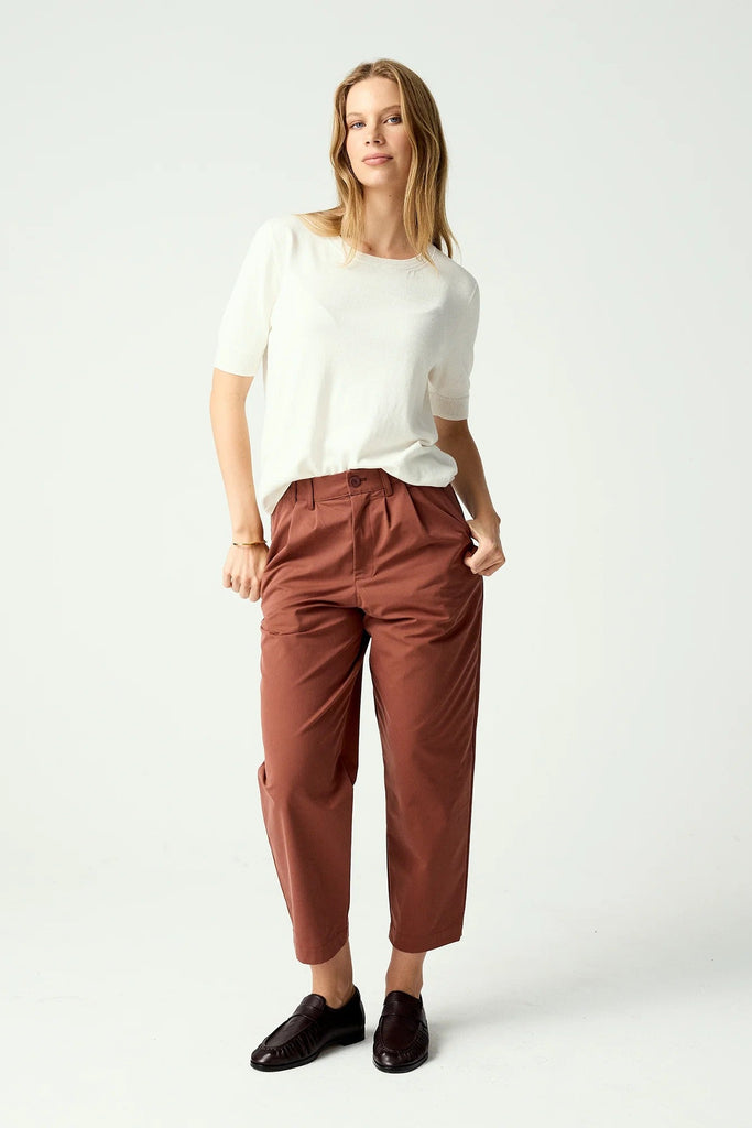 Womens Maelyn Tee White Linen 100466