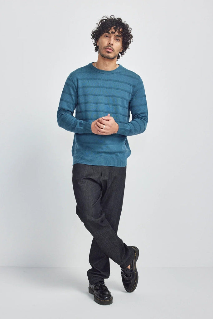 Mens Arthur Texture Crew Ocean Mist 100407