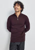 Mens Finn Merino Zip Sweater Noirberry 100083