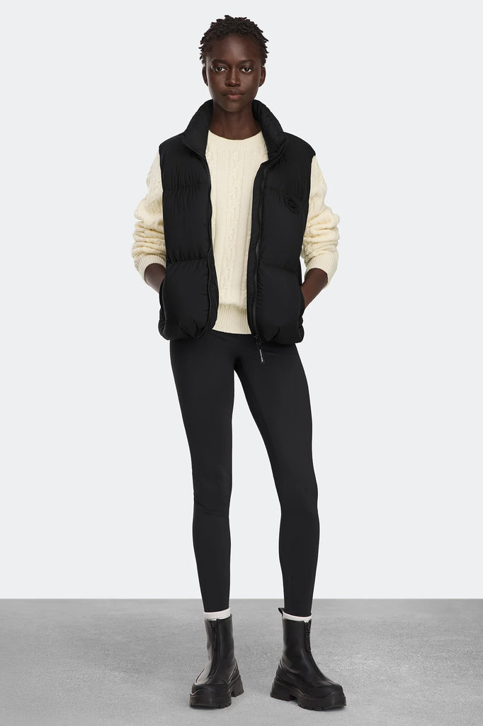 Womens Fallon Puffer Vest Tonal Disc Black 1754WT