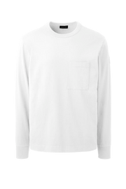 Mens Gladstone Long Sleeve T-Shirt White  1402MT