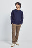 Mens Brent Waffle Long Sleeve Tee Dark Navy 900011