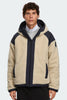 Mens Alberni Reversible Fleece Bomber Light Tan/Nocturne 7067M