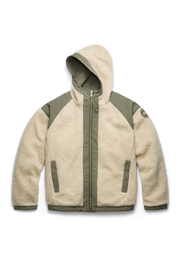 Mens Alberni Reversible Fleece Bomber Light Tan/ Smokey Sage 7067M