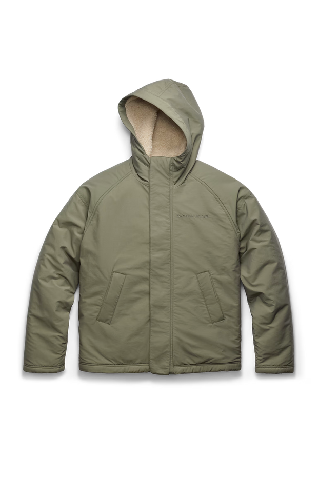 Mens Alberni Reversible Fleece Bomber Light Tan/ Smokey Sage 7067M