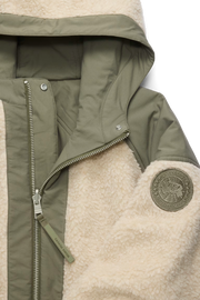 Mens Alberni Reversible Fleece Bomber Light Tan/ Smokey Sage 7067M