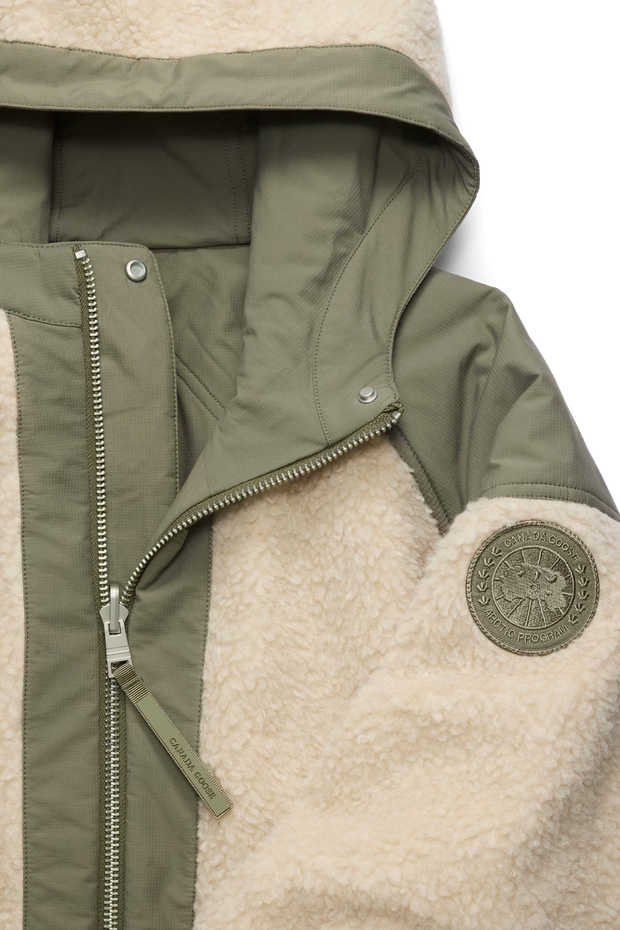 Mens Alberni Reversible Fleece Bomber Light Tan/ Smokey Sage 7067M