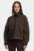Womens Simcoe Zip Up Fleece Sweater Jacket Black Label Smokey Sage