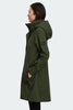Womens Cardero Rain Jacket Black Disc Moss Khaki 5636WB