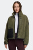 Womens Simcoe Zip Up Fleece Sweater Jacket Black Label Smokey Sage