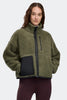 Womens Simcoe Zip Up Fleece Sweater Jacket Black Label Smokey Sage