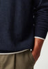 Mens Miles Crew Sweater - Dark Navy/Ecru 100184