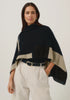 Womens Empress Poncho  Jet/Slate Multi 1677