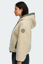 Womens Alberni Fleece Bomber Light Tan/ Smokey Sage 7068W