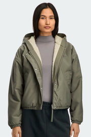 Womens Alberni Fleece Bomber Light Tan/ Smokey Sage 7068W