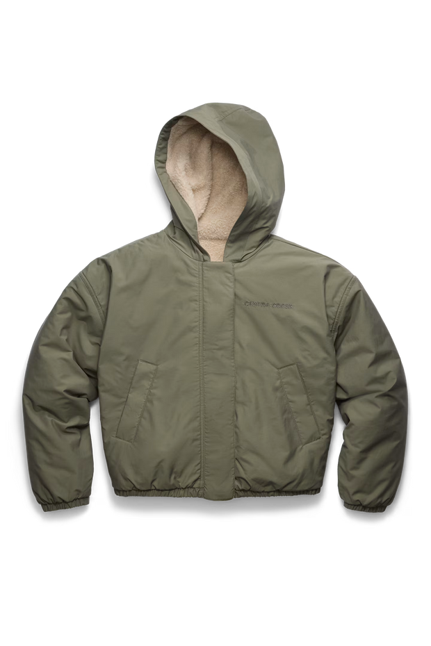 Womens Alberni Fleece Bomber Light Tan/ Smokey Sage 7068W