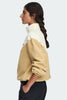 Womens Tayen Colour Block Fleece Quarter Zip Bone/Timbersand 7239W