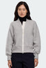 Womens Sierra Fleece Bomber White Label Silverbirch Heather 7224WW