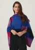 Womens Empress Poncho Dusty Blue/Lupin Multi Multi 1677