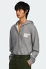 Mens Rove Globe Relaxed Full Zip Stone Heather 1476M3