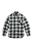 Mens OAlbion Long Sleeve Shirt Dorset Plaid Grey Green 7391M