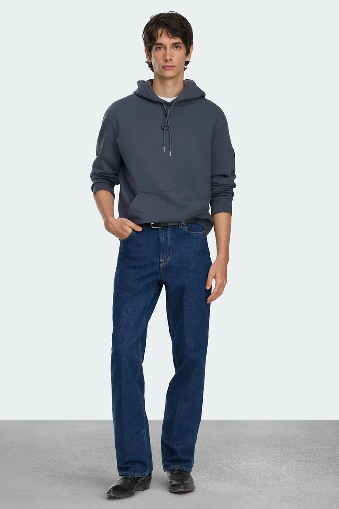 Mens Loon Hoodie Black Disc Dusk Blue 1284MB