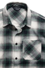 Mens OAlbion Long Sleeve Shirt Dorset Plaid Grey Green 7391M