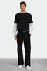 Mens Novo T-Shirt  Graphic Black 1328M1