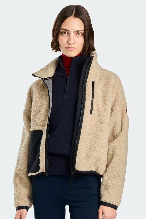 Womens Simcoe Simcoe Zip Up Fleece Sweater Light Tan 1101W