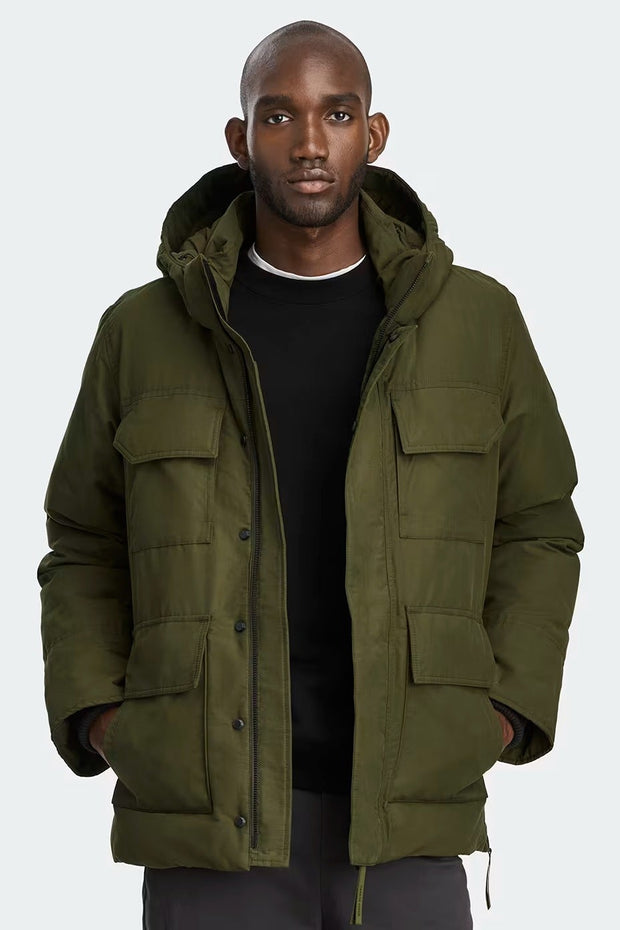 Mens Maitland Parka Cotton Tonal Disc  Military Green 4662MT