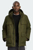 Mens Maitland Parka Cotton Tonal Disc  Military Green 4662MT
