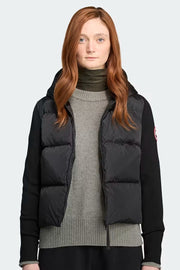 Womens HyBridge® Wide Quilt Knit Hoody Black  6507W