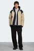 Mens Alberni Reversible Fleece Bomber Light Tan/Nocturne 7067M