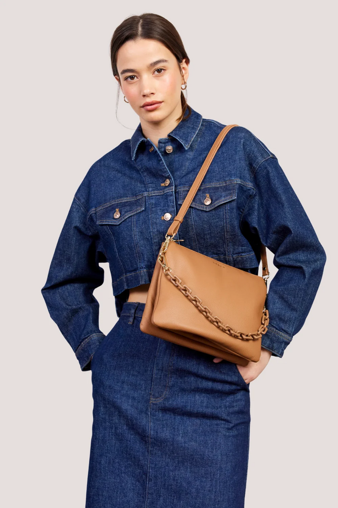 Matilda Crossbody Tonal Chain Toffee