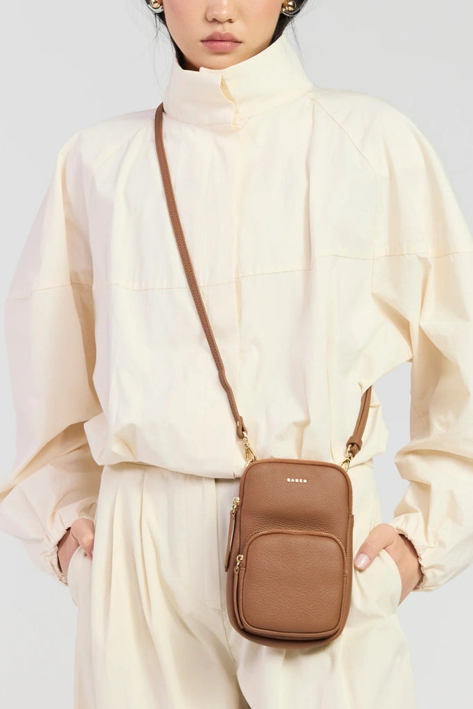 Nikko Luxe Pocket Phone Sling Tan