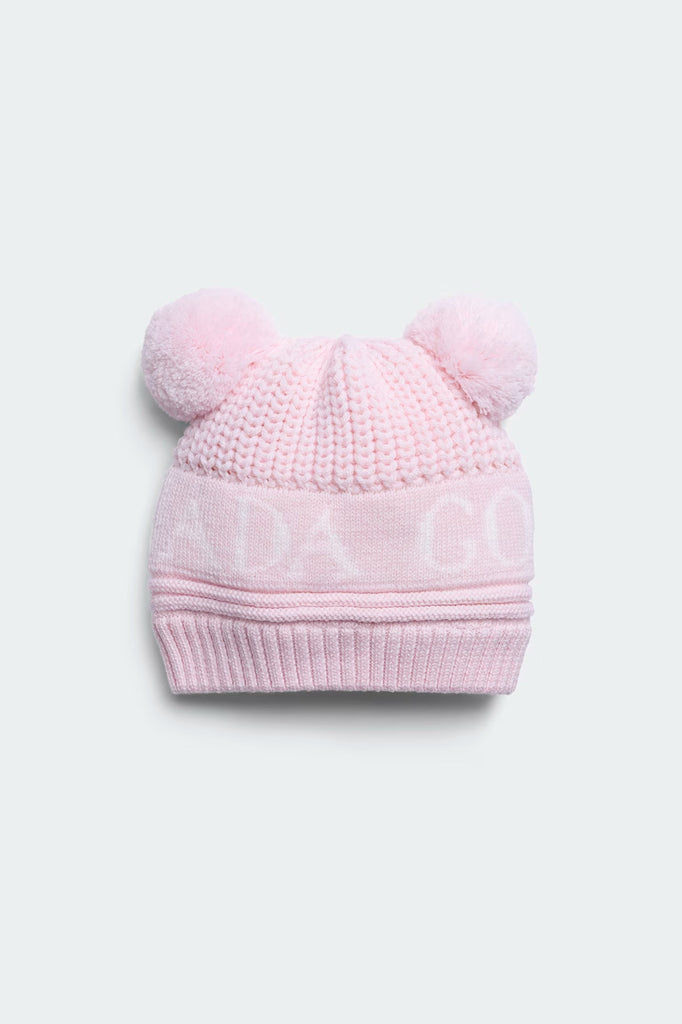 Baby Double Pom Hat 0-24 Months  Soft Pink 6942B