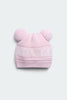 Baby Double Pom Hat 0-24 Months  Soft Pink 6942B