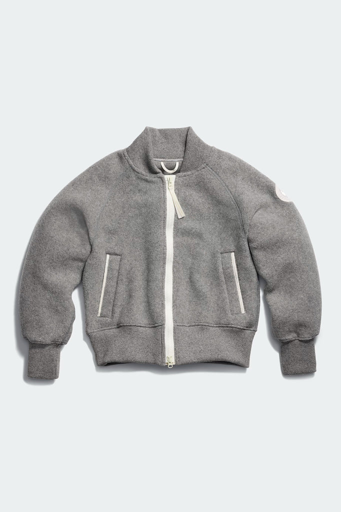 Womens Sierra Fleece Bomber White Label Greige 7224WW